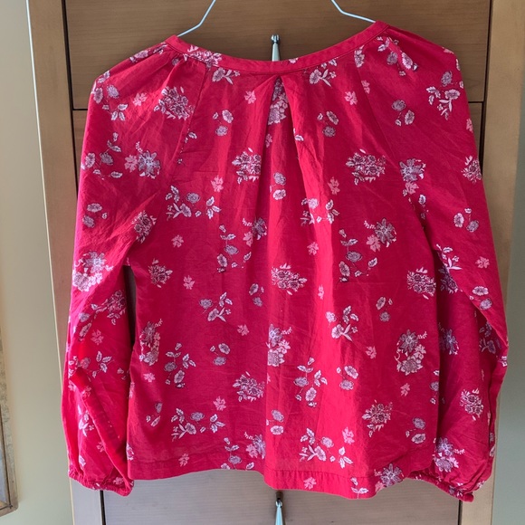 Universal Thread Red Cotton Floral Top - Picture 3 of 5